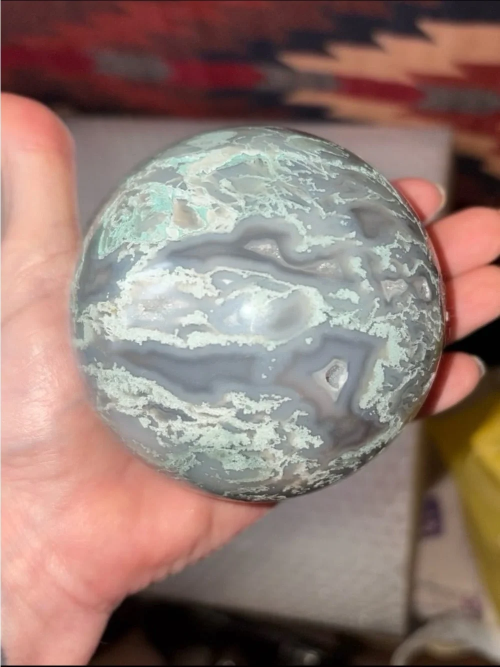 Moss Agate Sphere HQ Madagascar